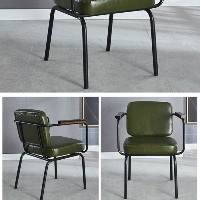 LXXSH Armrest Seat Cushion Dining Chairs Comfortable Upholstered Chair Backrest Bar Kitchen Furniture