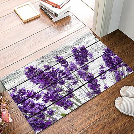 Indoor Door Mat 18"x30" Welcome Mats Microfiber Floor Mat Rubber Backing Non Slip Shoes Scraper Washable Outdoor Doormat for Entryway - Vintage L