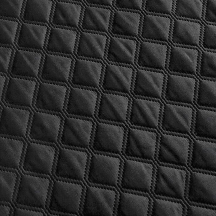 Quilted Waterproof Mattress Protector Double Size,Microfiber Quilted Fitted Sheet,35cm Extra Deep Mattress Cover/Topper (Black, Double)