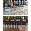 EMISOO Bar Unit Floating Shelves Wall-Mounted Wine Racks, Hanging Wine Glass Holder, Rustic Wine Holder, Wall Shelf Storage Rack, Multi - Functio
