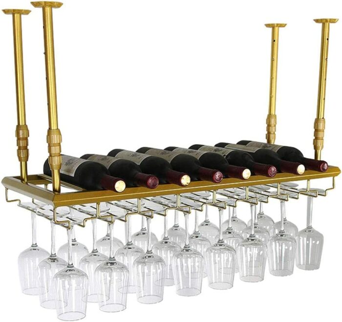 Wine Glass Rack Metal/Wine Glass Hanger Rack Hanging Storage Wine Holder/Champagne Glass Goblets Stemware Rack Holder, for Bar Kitchen Cabinet