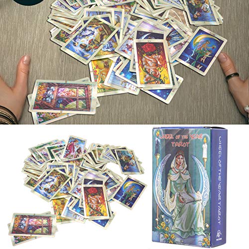 ALREMO HUANGXING - Tarot Deck, Watercolor Images Beautiful Vivid Rich Details English Divination Cards for Party for Friends for Home