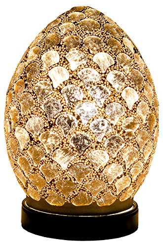 Febland Peacock Green Medium Mosaic Egg Lamp
