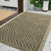 Yimobra Door Mat Outdoor Entrance with Water Freeing Port, Heavy Duty Durable Non Slip Front Doormat Outdoor for Home Entranway, Patio Entrance M