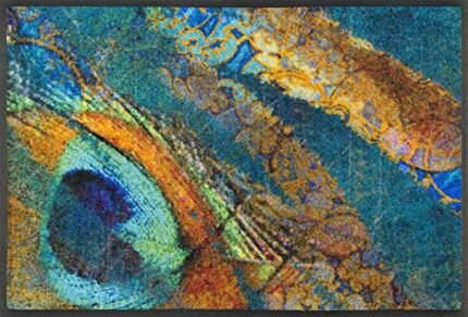 wash+dry Doormat, Polyamide Back: Nitrile Rubber, Multicoloured, 50 x 75 cm