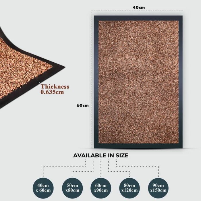 TradeXone Door Mat Non-slip Mats-Stain-Resistant Entrance Rug- Heavy Duty Washable Door Mats Indoor- Dirt Capture, Super Absorbent, Soft Feel Pol