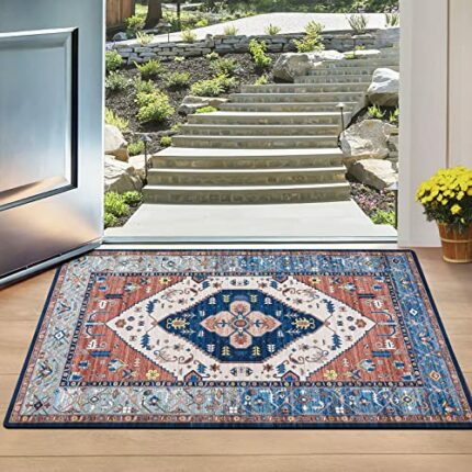 Pauwer Door Mats Indoor 24"x36" Front Door Mat Thin Welcome Mat Boho Rugs for Entryway Mat for Dogs Rubber Indoor Door Mats for Front Door Entryw