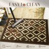 AIZIBLISH Front Door Mats, Non-Slip Absorbent Door Mats Indoor, Resist Dirt Door Rug, Classic Geometric Pattern Rugs for Entryway Indoor, Outdoor