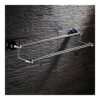 HIGOH Towel Rack Towel Bar Wall-Mounted Towel Bar, Stainless Steel Towel Rack Bathroom Towel Holders, Double Rails Bath Storage Shelf Bathroom Ac