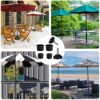 6 Pcs Umbrella Base Stand Replacement Parts,Courtyard Umbrella Base Replacement Parts Outdoor Umbrella Hole Ring Plug Cover with M8 Thread Screw