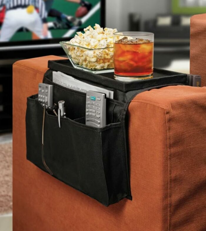 Armchair Caddy,Couch Caddy Arm Rest Organiser TV Remote Control Holder Sofa Tray Remote Caddy Chairs Sofa Couch Storage Arm Tidy Armrest Organize