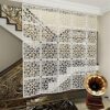 YIZUNNU 12Pcs/Set White Hanging Room Divider Panel, Wooden Room Divider Screens, DIY Home Partition Decor 29x29cm