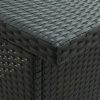 DINGZZ Kitchen Bar Tables and Chairs Set Dining Room High Top Counter Height Table Set for 2 Poly Rattan Black