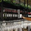 MiroDo Wall-Mounted Wine Racks Bar Hanging Rack/Wrought Iron Adjustable Height Bar Counter Wine Cooler,Can Hang Multiple Wine Glasses/Hanging Win