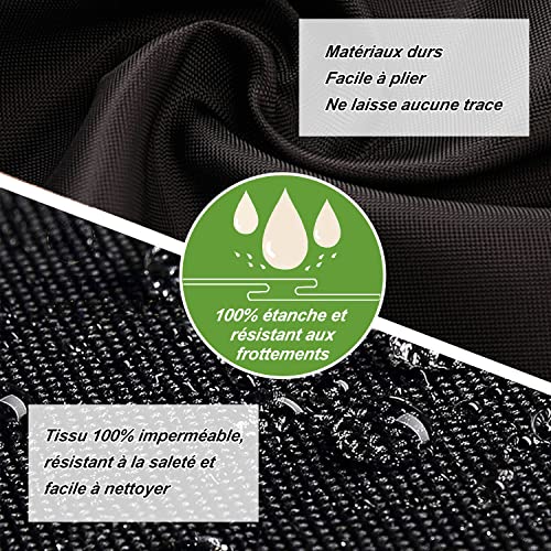 Devenirriche 2Pcs Sun Lounger Covers, Garden Sunbed Cover with Reflective Strip 210D Oxford Fabric Garden Outdoor Furniture Set Coverr (200 X 70