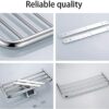 XHALERY Towel Shelf Towel Rack Bath 304 Stainless Steel Double Towel Shelves Holder 57CM Towel Row Wall Mounted Towel Rail Bar Hotel Rail Shelf S