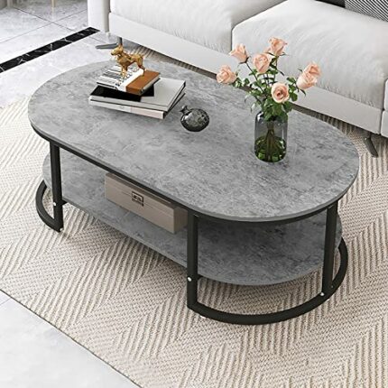 Marble Coffee Tables For Living Room Modern Coffee Table Oval Sofa Table Center Tables For Living Room 2 Tier Side Table Small Apartment Home Fur