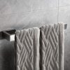 Towel Rails Stainless Steel Wall-Mounted Towel Rack For Kitchen Perforated Towel Ring For Bathroom 35CM(Color:Brush)