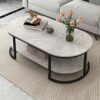 Marble Coffee Tables For Living Room Modern Coffee Table Oval Sofa Table Center Tables For Living Room 2 Tier Side Table Small Apartment Home Fur
