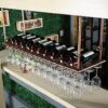 Ceiling Wine Rack, Vintage Bar Floating Shelf, Hanging Bar Glass Rack, Bottle Holder Upside Down Stemware Goblet, Display Stand For Bars Restaura