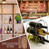 NBEADS 2 Pcs 2 Sizes Wooden Wine Bottle Brackets for Wine for Two Glasses and Bottle, Wood Wine Glass Holder Simple Wine Glasses Holder Rack for
