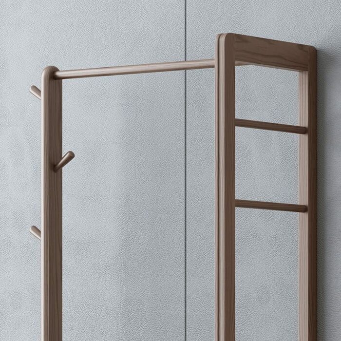 maozi Wooden Coating Hanger Shoe Standing Coat Racks Clothes Entrance Foot Racks Hall Space Saving Furniture