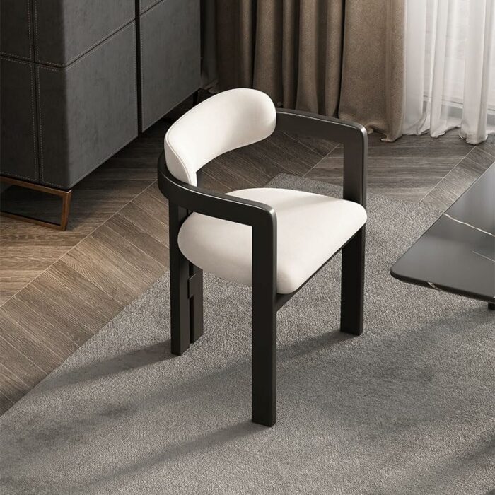 WALNUT Dining Chairs Wood Design Comfortable Upholstered Waiting Chair Ergonomic Adults Dining Table Furniture