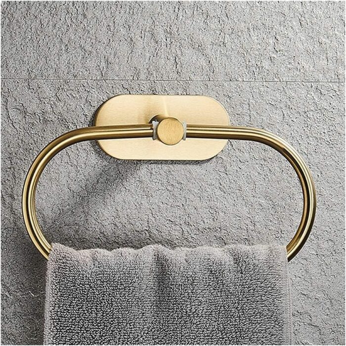 RAKUTE Towel Bar Brushed Gold Bathroom Hardware Set, Paper Holder Towel Rack Robe Hook, Stainless Steel Bath Towel Bar Bathroom Accessories Towel