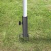 suntonmoto Rotary Washing Line Spike, Adjustable Size Rotary Washing Line Base Parasol stand for beach, garden, lawn, fishing, etc, Heavy Duty Mu