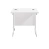 Office Hippo Heavy Duty Rectangular Cantilever Office Desk, Home Office Desk, Office Table + Integrated Cable Ports, PC Desk For Office or Home,
