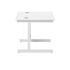 Office Hippo Heavy Duty Rectangular Cantilever Office Desk, Home Office Desk, Office Table + Integrated Cable Ports, PC Desk For Office or Home,