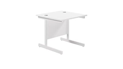 Office Hippo Heavy Duty Rectangular Cantilever Office Desk, Home Office Desk, Office Table + Integrated Cable Ports, PC Desk For Office or Home,