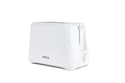 White Toaster 2 Slice - With Browning Controls & Anti-Jam Function - Compact Design 2 Slice Toaster - Easy to Clean with Removable Crumbs Tray -