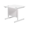 Office Hippo Heavy Duty Rectangular Cantilever Office Desk, Home Office Desk, Office Table + Integrated Cable Ports, PC Desk For Office or Home,