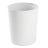 mDesign Metal Wastepaper Bin — Compact Metal Bathroom Bin — Round-Shaped Rubbish Basket for Home and Office — Dark Grey