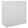 vidaXL 2x Locker Cabinets Home Office School Modern Locker-Style Storage Side Document Cabinet Organiser Cupboard Light Grey Steel