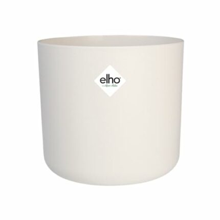 elho B.for Soft Round 22 - Indoor Plant Pot - 100% Recycled Plastic - Ø 22.3 x H 20.4 cm - White/White