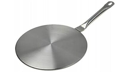 Brunbeste Induction Adapter Plate 19.5 cm INCH Hob Heat Diffuser Simmer Ring Plate Induction Hob Converter Plate, Silver