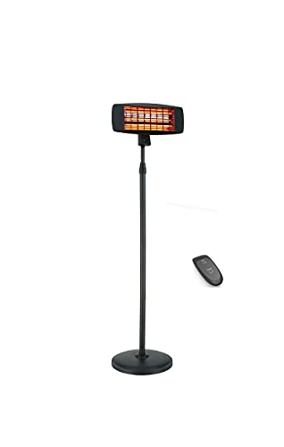 Devola Core 2kW Patio Heater (Square Stand Mounted), Garden and outdoor heating IP24 (water proof) rated with Quartz Element