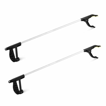 KEPLIN 2 Pack Litter Picker Ergonomic Long Reach Handle 30 Inch (75cm) Garden Tool, Magnetic Pick Up Durable & Sturdy for Picking Rubbish, Weeds,