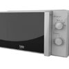 Beko MOC20100SFB Solo Microwave, Includes Auto-Defrost and 30 min Mechanical Timer, Silver Design, 20 L Capacity, 700 W Power