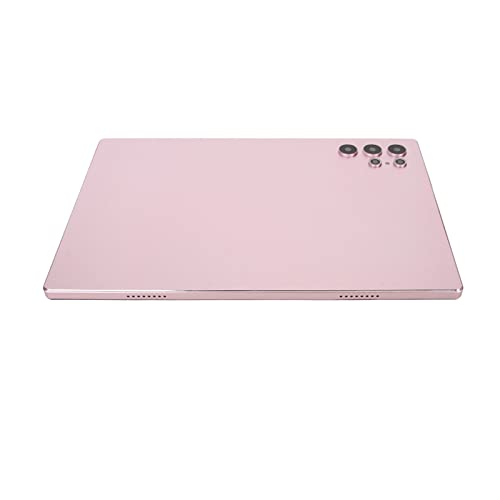 Airshi HD Tablet, Dual SIM Card 100-240V UK Plug 8 24MP Dual Camera 128GB ROM Glonass 5G Tablet for Work (Rose Gold)