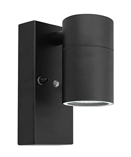 Long Life Lamp Company Black Outdoor Wall Light Dusk Till Dawn Sensor Stainless Steel IP65 ZLC089B
