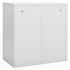 vidaXL 5x Locker Cabinets Home Office School Modern Locker-Style Storage Side Document Cabinet Organiser Cupboard Light Grey and Blue Steel
