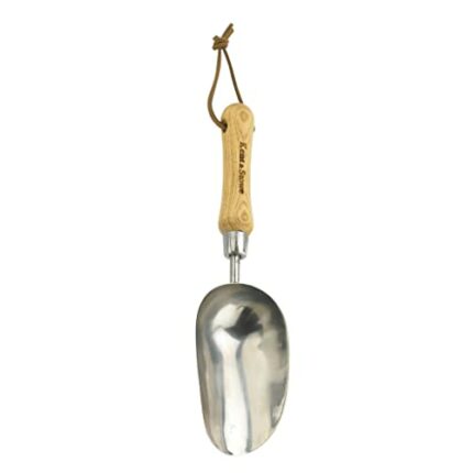Kent & Stowe Stainless Steel Hand Potting Scoop, Compact Garden Scoop for Compost and Soil, Classic All Year Round Garden Tools Made from Stainle