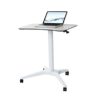 Pneumatic Adjustable Height Laptop Desk, Sit and Stand Mobile, Ergonomic Design, Excellent Computer Workstation for Classrooms, Offices, and Home