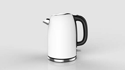 Linsar JK115 Electric Kettle, 1.7 Litre- Fast Boil, Stainless-Steel interior, Cordless, Auto Shut-Off and Boil Dry Protection. (White)