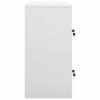 vidaXL 5x Locker Cabinets Home Office School Modern Locker-Style Storage Side Document Cabinet Organiser Cupboard Light Grey and Blue Steel