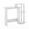 Furinno Efficient Home Laptop Notebook Computer Desk, Study Desk, Writing Desk, Sonoma Oak/White, 100.6 (W) x 85.3 (H) x 39.6 (D) cm
