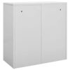 vidaXL 5x Locker Cabinets Home Office School Modern Locker-Style Storage Side Document Cabinet Organiser Cupboard Light Grey Steel